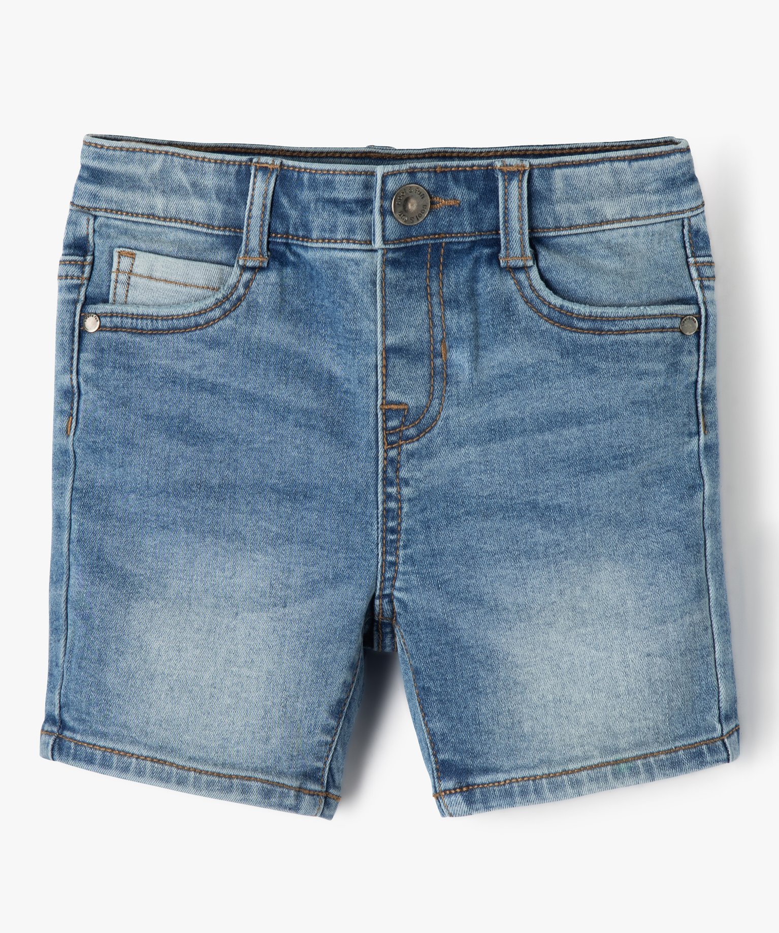 Short bébé Garçon en jean délavé denim | GEMO