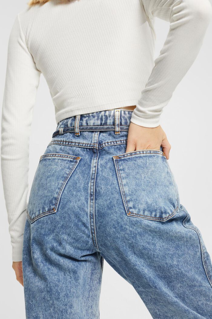 Banana-Fit-Jeans mit hohem Bund und Stonewashed-Effekt