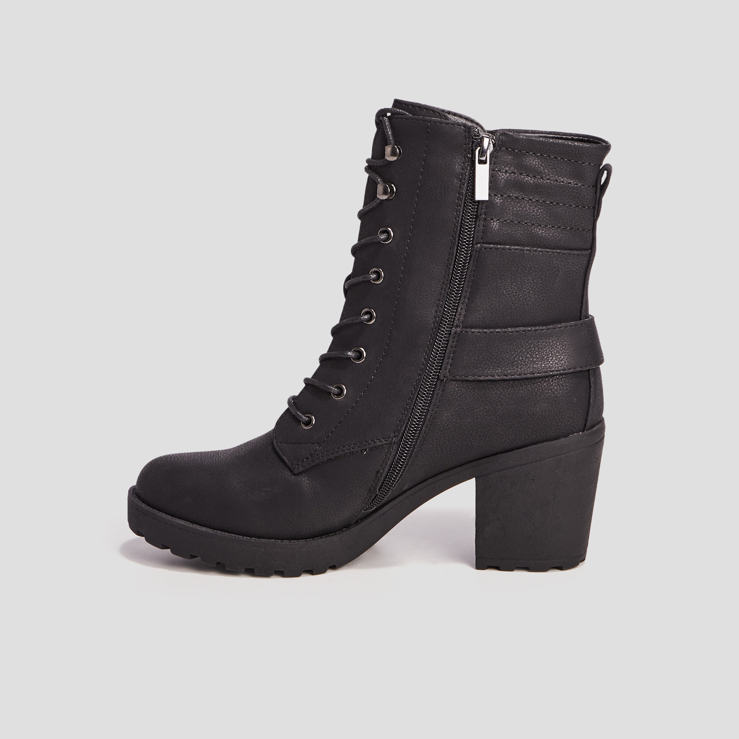 Bottines à talons et boucles noir femme | La Halle