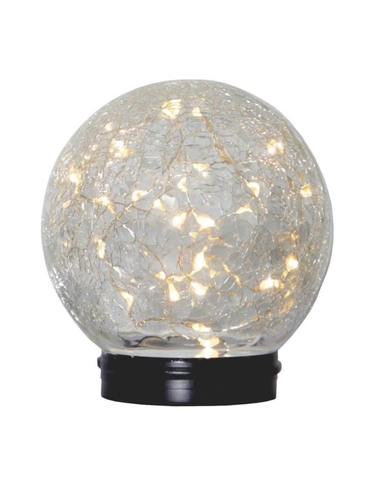 STAR Trading LED Solar Kugel Tischleuchte Bruchglas Sensor D: 12cm in transparent günstig kaufen onesize