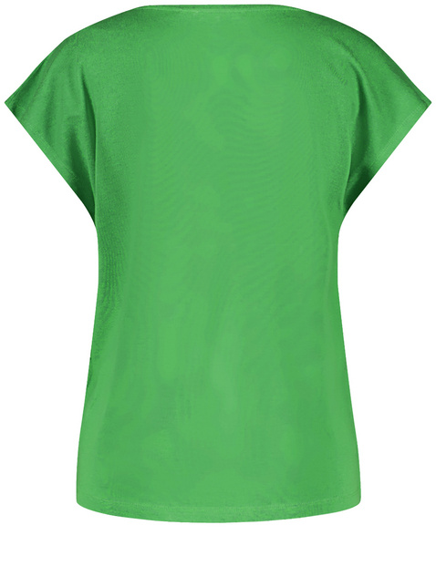 Kurzarmshirt mit platziertem Floral-Print
