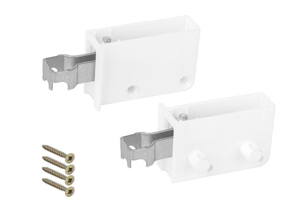 Prima-Online Möbelbeschlag Schrankaufhänger Möbelaufhänger L/R weiss mit Befestigungsschrauben (1 St)