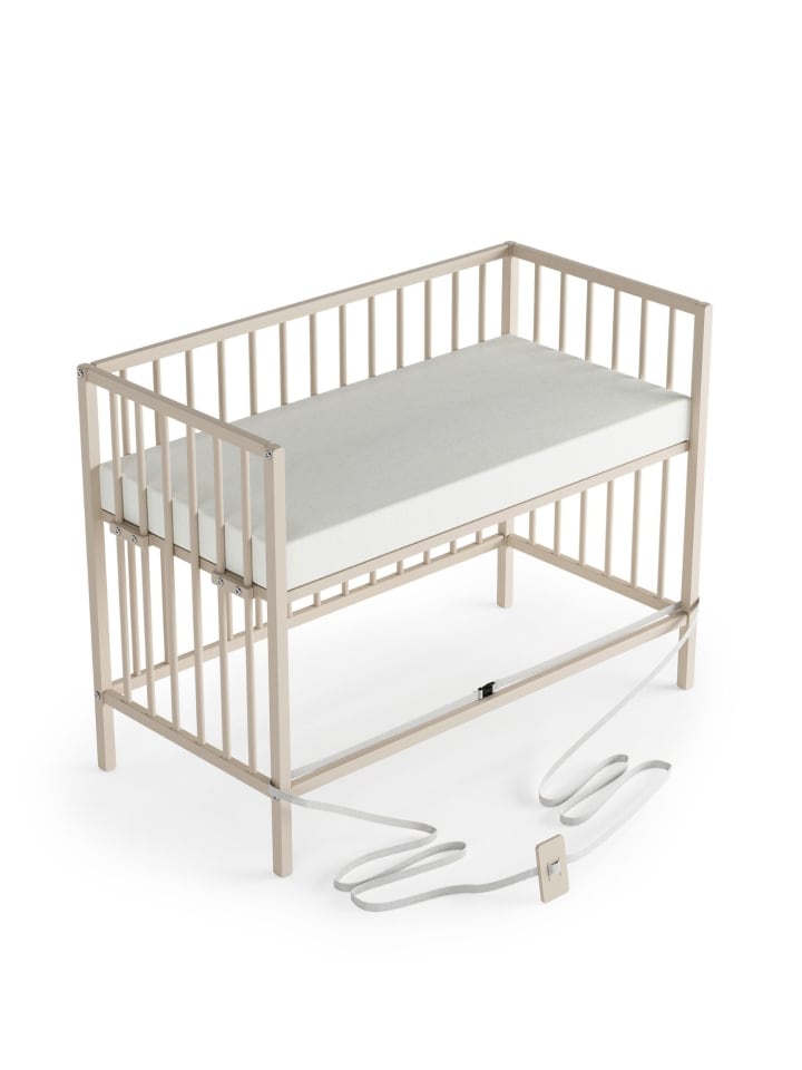 Sämann Beistellbett mit Matratze Cloud Air, Rollen & Umbauseite - sahara dust - Dreamy günstig kaufen 60x120 cm