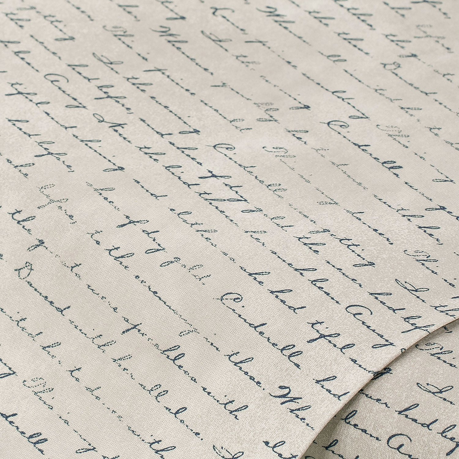 Baumwollstoff Nostalgie-Schrift 
