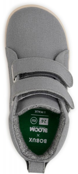 bobux i-walk ~ Grass Court High Canvas ~ Circular Gray
