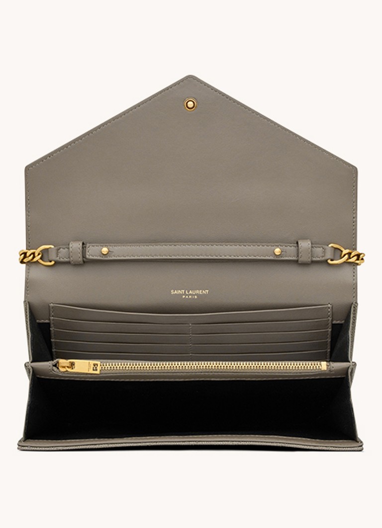Geantă de mână Saint Laurent din piele de miel cu curea de umăr.