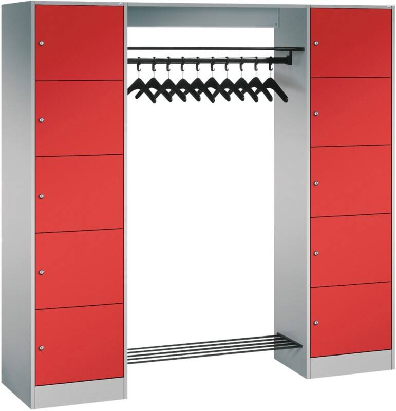 C P Serie 8070 Metall Schließfach 10 Türen Zylinderschloss 1.870 x 480 x 1.950 mm Weiß