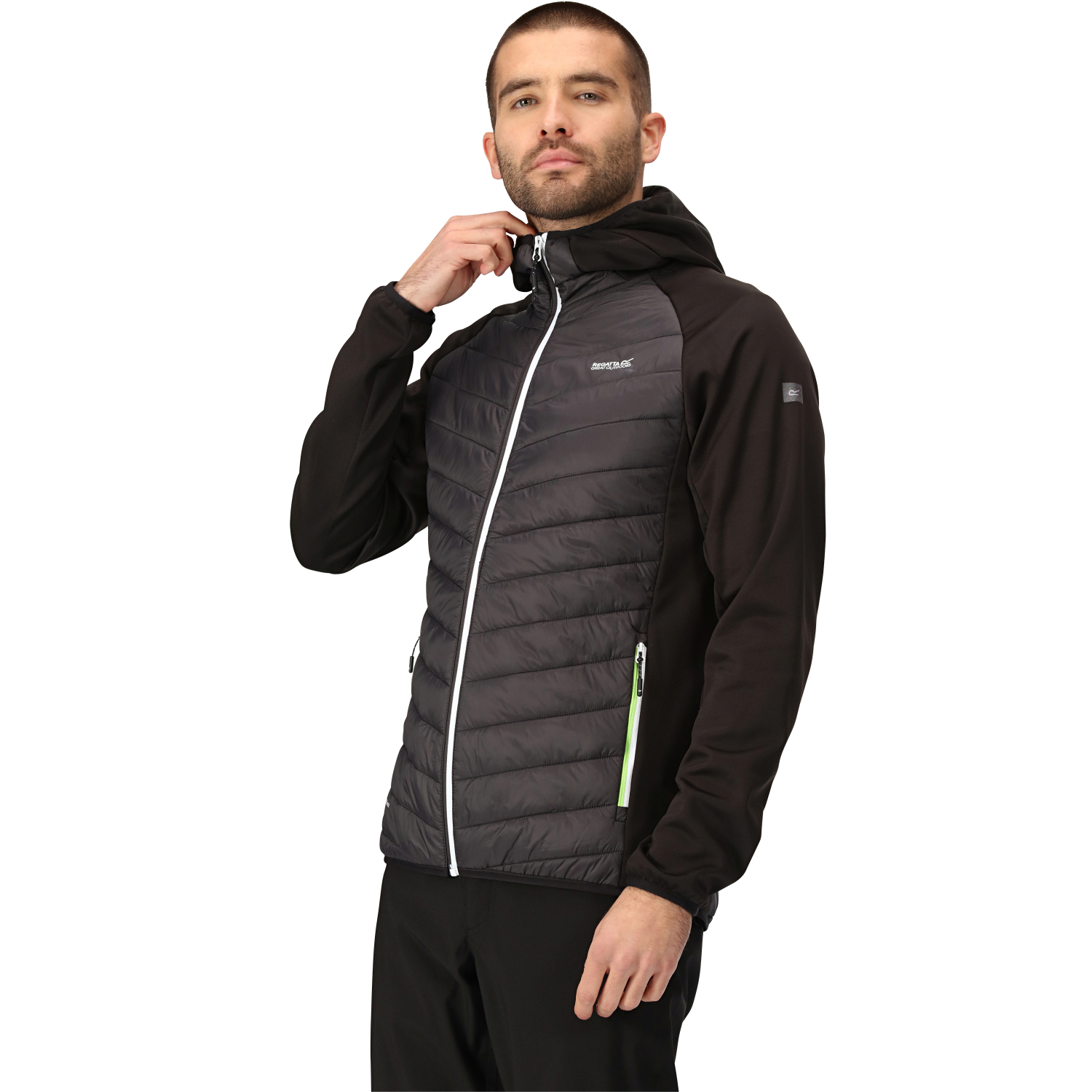 Regatta Herren Jacke Andreson VIII Hybrid (schwarz/grau)