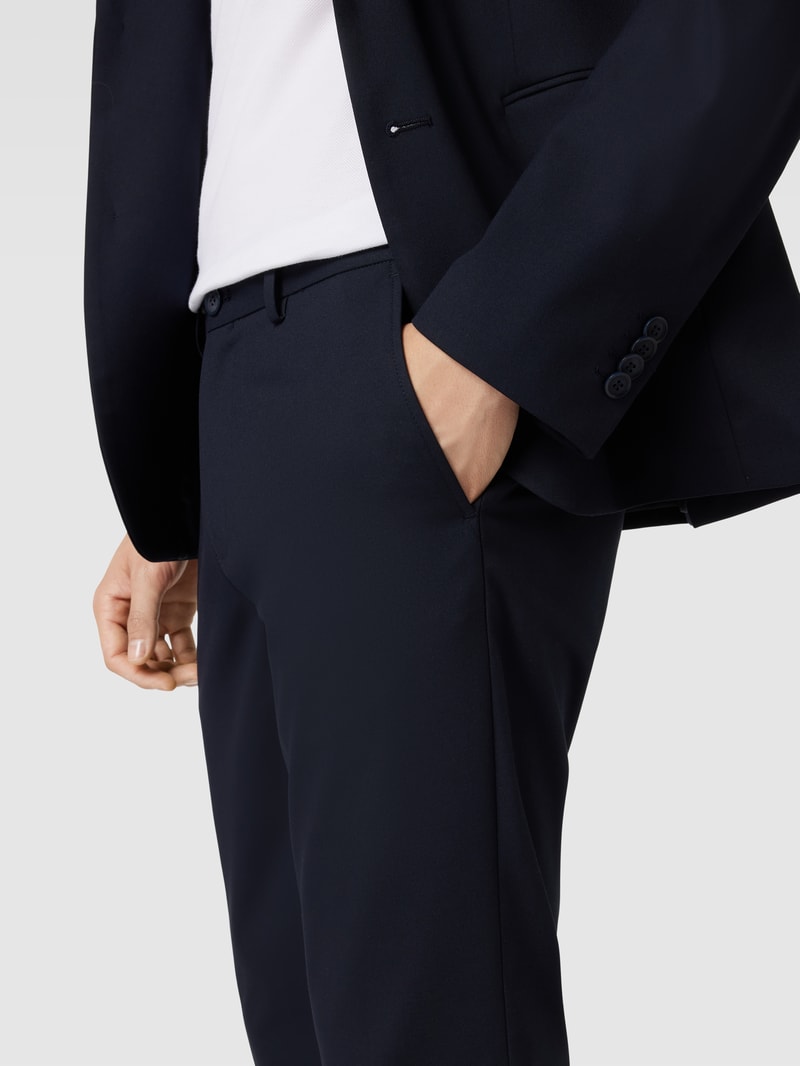 Stoffhose mit französischen Eingrifftaschen in marineblau