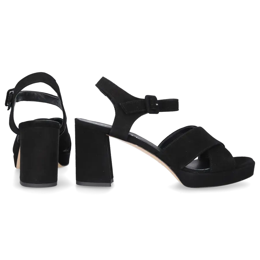 EN AVANT - Sandalen LUXE Veloursleder - schwarz