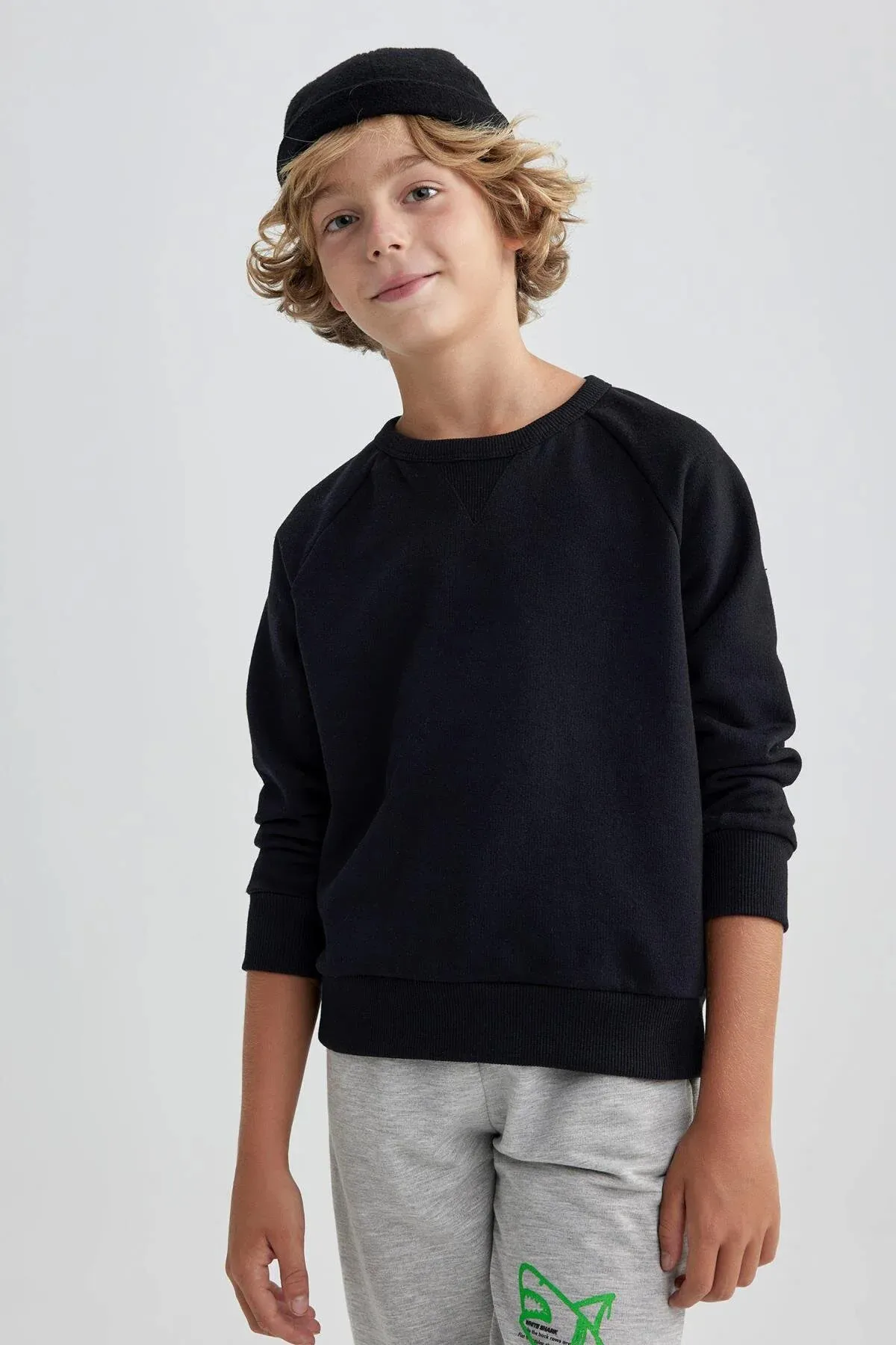 DeFacto  Jungen-Sweatshirt mit Rundhalsausschnitt