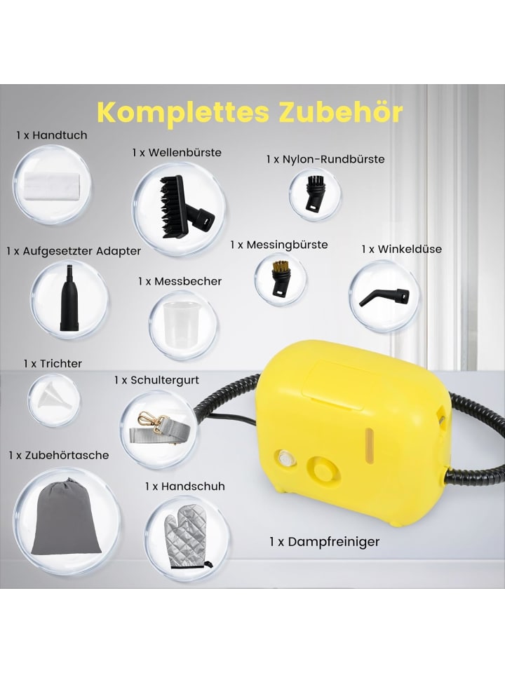 COSTWAY Dampfreiniger 1500W Aufheizzeit 10s in Gelb günstig kaufen onesize