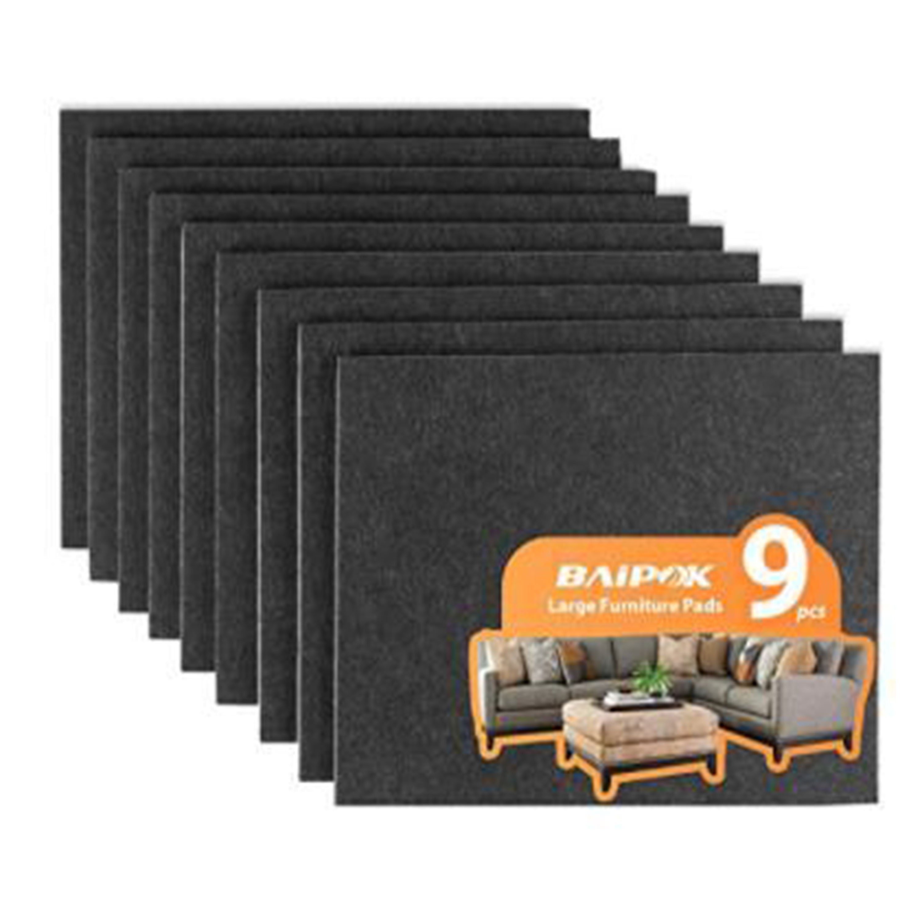 ToCi Filzgleiter Filzgleiter 8er Set Schwarz 200x150mm anpassbar für Möbel Bodenschutz