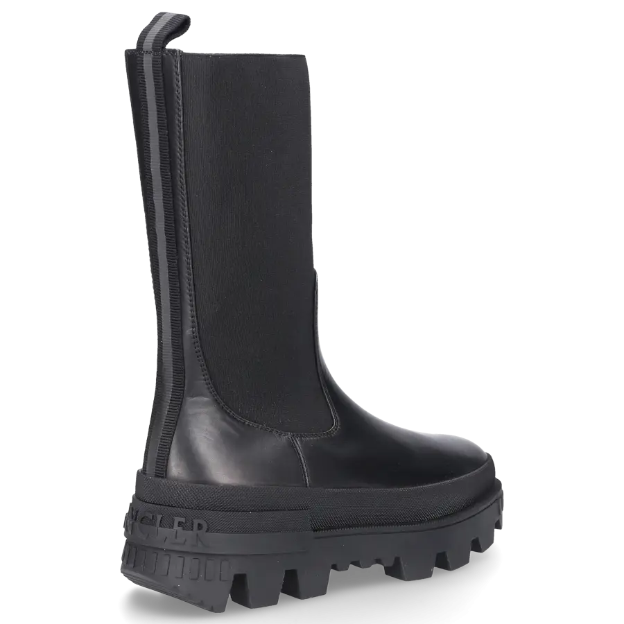 Moncler - Stiefel CHELSEA HIGH Kalbsleder Materialmix - schwarz