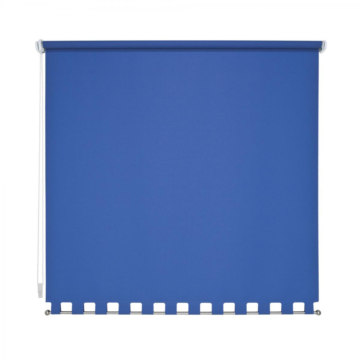 Bella Casa Seitenzugrollo Kettenzugrollo Volantrollo Rollo Eckig lichtdurchlässig 162 x 180 cm blau für Fenster