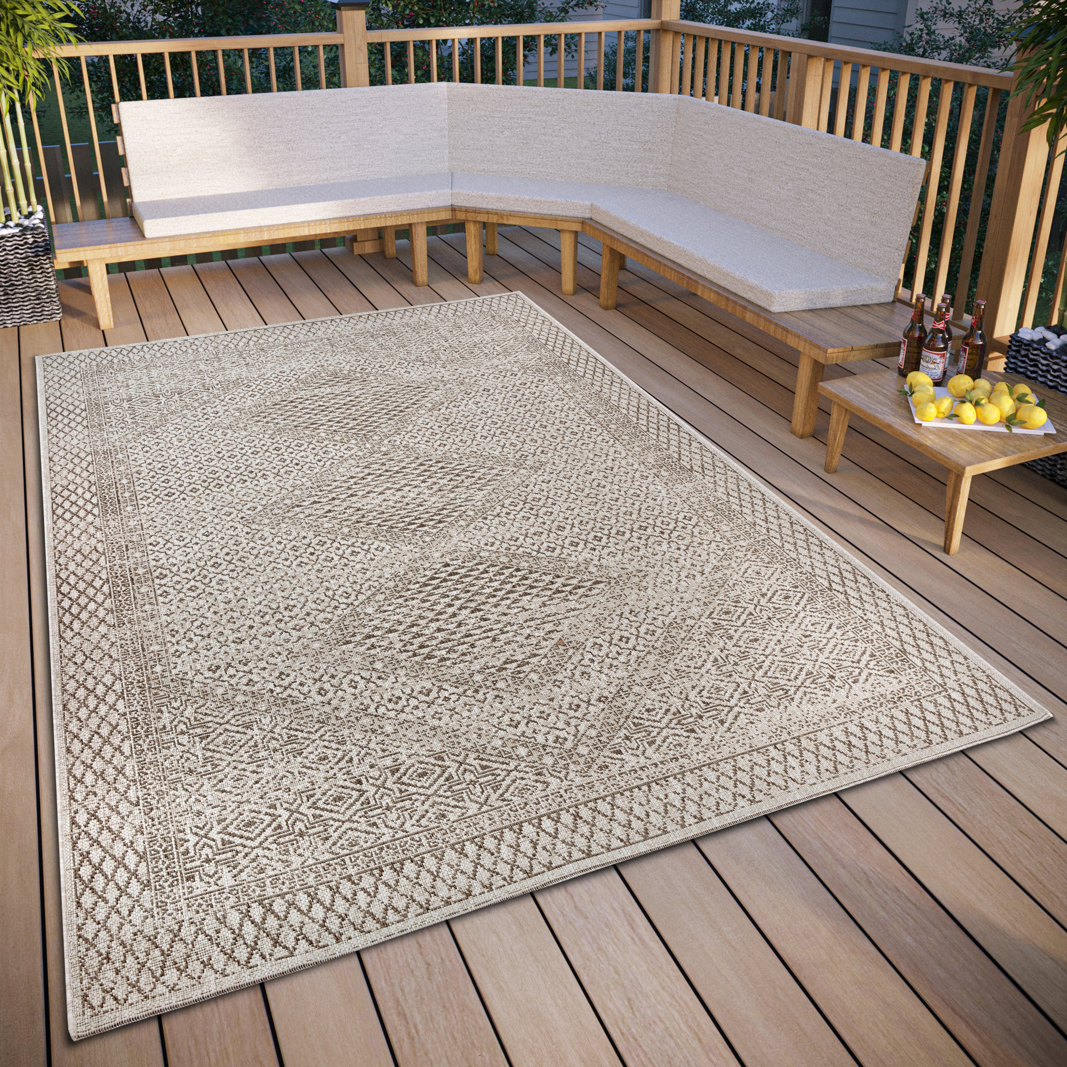 Teppich Sophie, freundin Home Collection, rechteckig, Höhe: 3 mm, In-& Outdoor, Teppich, Wetterfest, Balkon, Garten, Wohnzimmer, Modern