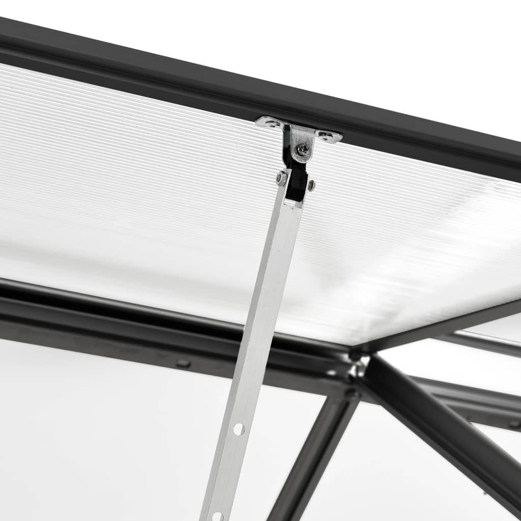 vidaXL Gewächshaus Gewächshaus Anthrazit Aluminium 1,38 m³