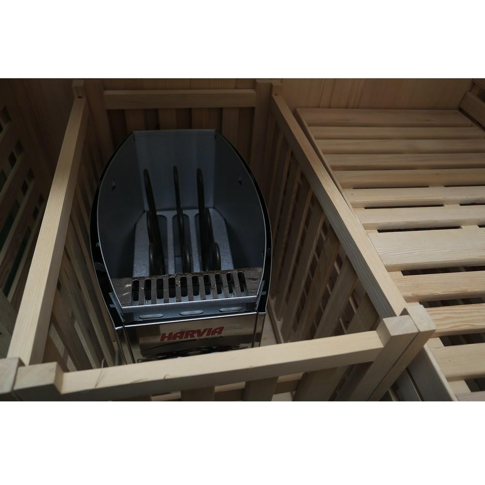 Dewello Finnische Sauna SARNIA 180cm x 140cm x 200cm