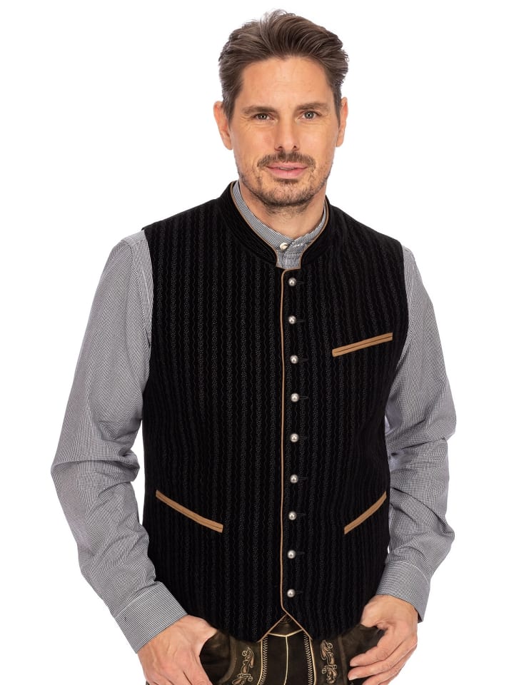 MADDOX Samtweste EDGAR in schwarz günstig kaufen