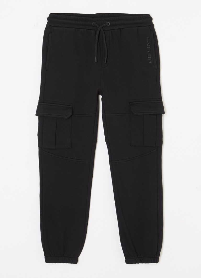 Lyle & Scott Cargo -housut, joissa on logobrodeeraus