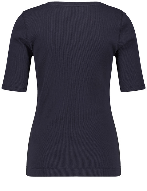 T-Shirt mit Rippstruktur