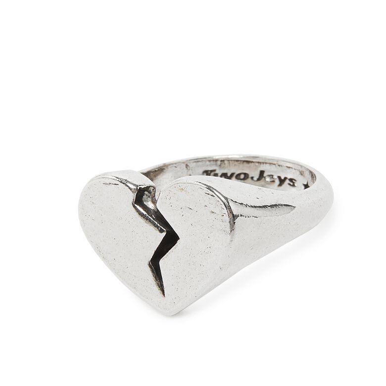 TwoJeys Broken Heart Ring Silver