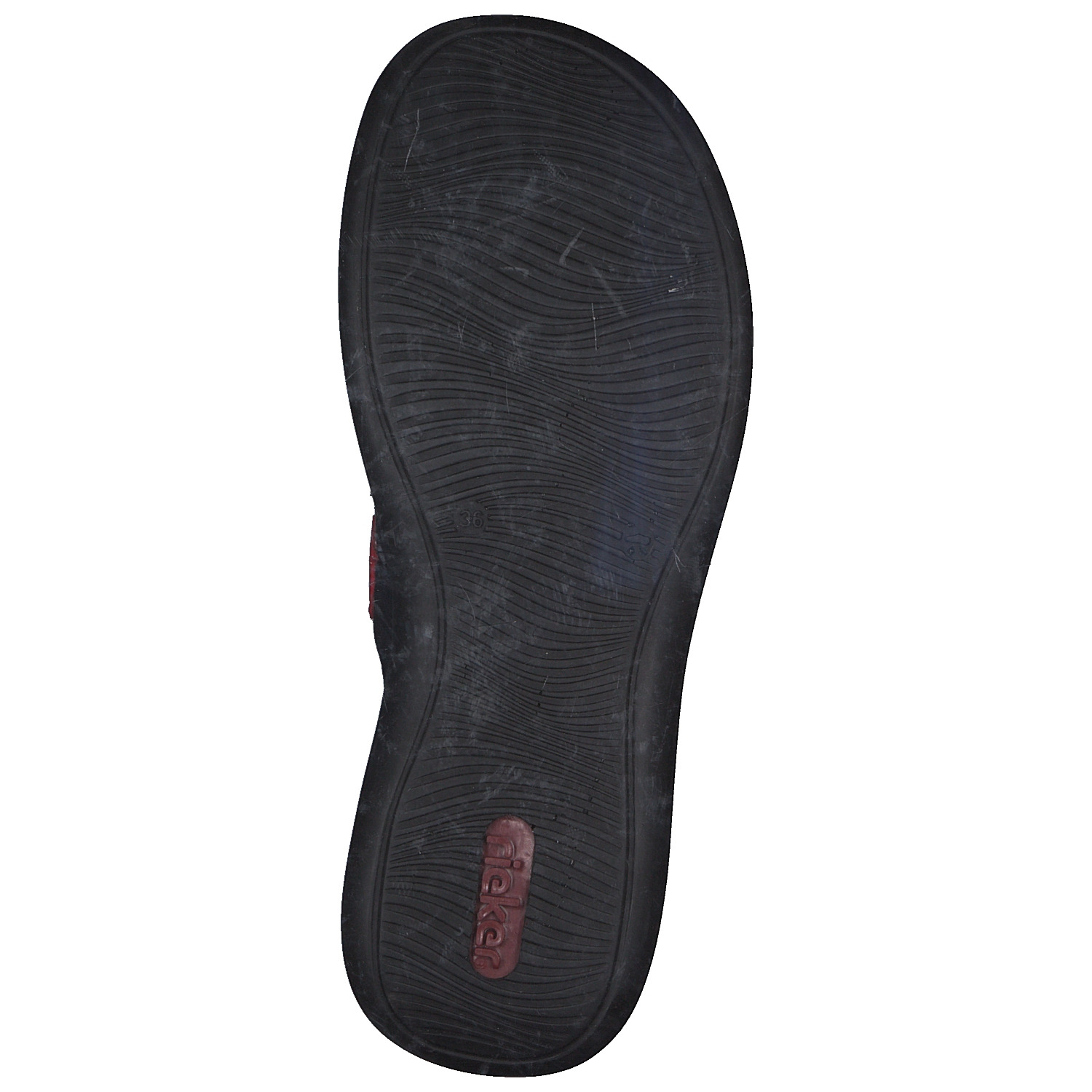 Rieker 46393, Pantoletten, Damen, navy/rosso