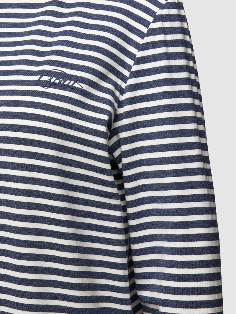 Nachthemd mit Label-Print in dunkelblau