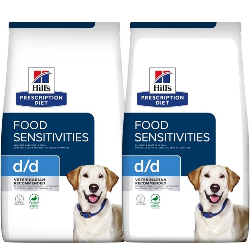 Hill's Hypoallergenes Hundefutter Hill's Prescription Diet Food Sensitivities d/d Ente und Reis 2x12 kg