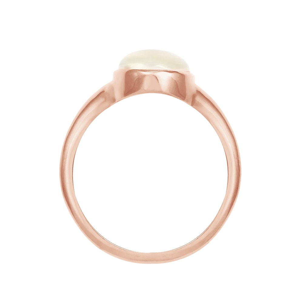 Elli Elli Bague Femmes avec Pierre de Lune en Argent Sterling 925 Plaqué Or Bague