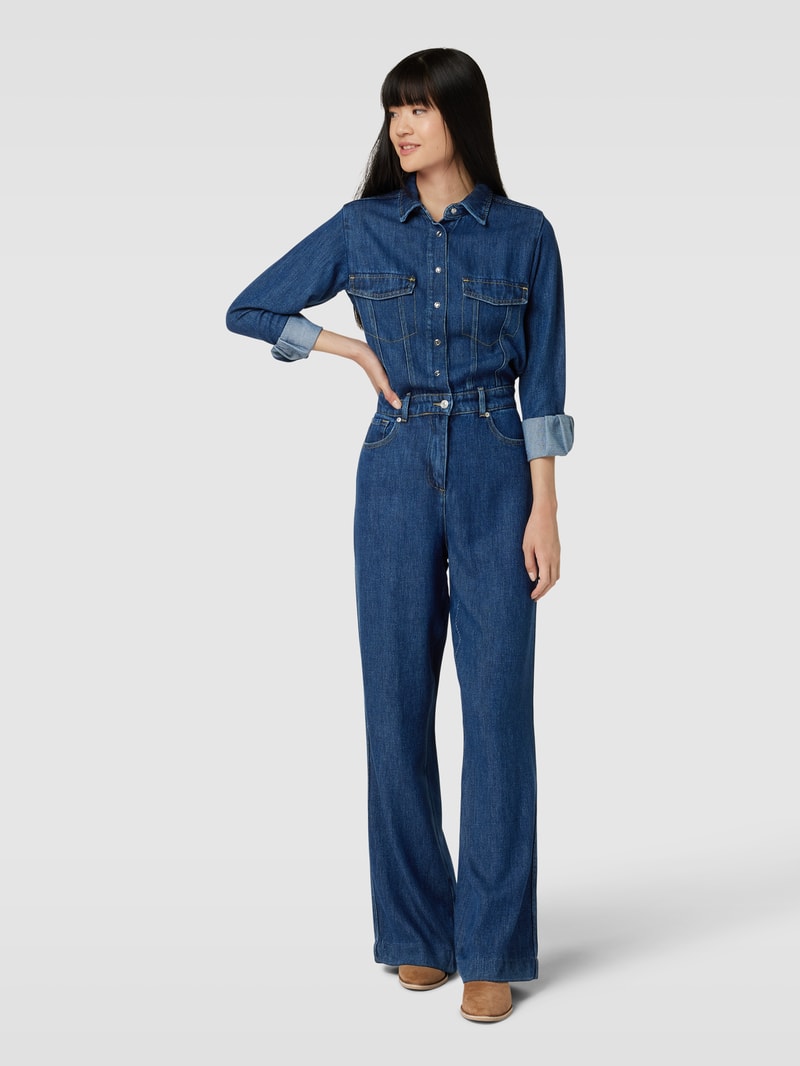 Jumpsuit in Denim-Optik in blau