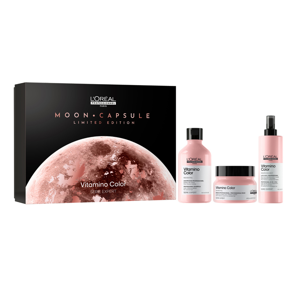 L'Oréal Professionnel Serie Expert Coffret de Noël Trio Vitamino Color - Cheveux Colorés Shampoing, masque et lait