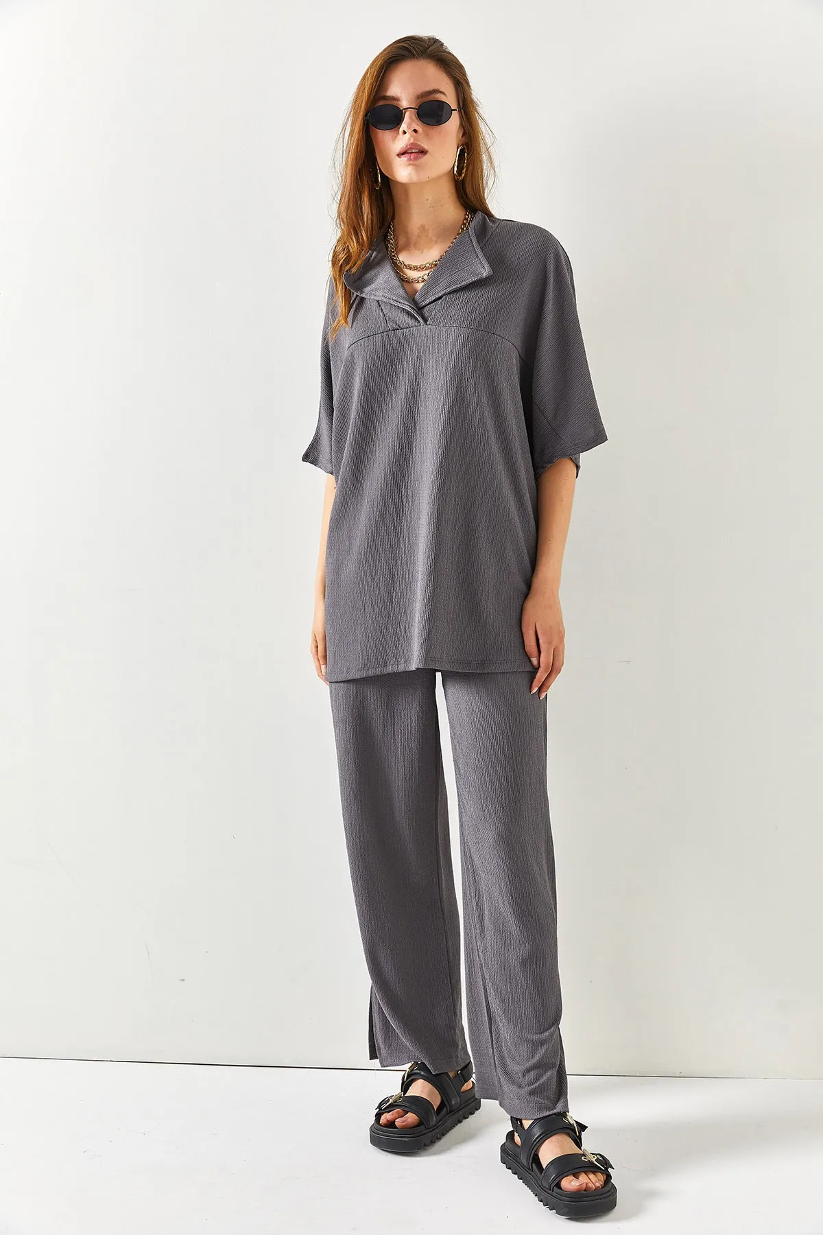 Olalook  Zweiteiler - Grau - Oversized