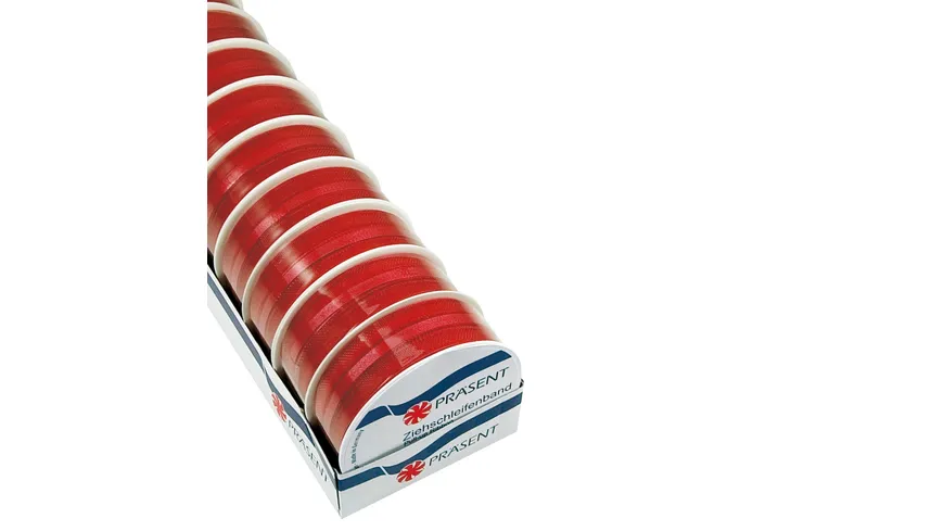 PRÄSENT Zierschleifenband rot 3 m