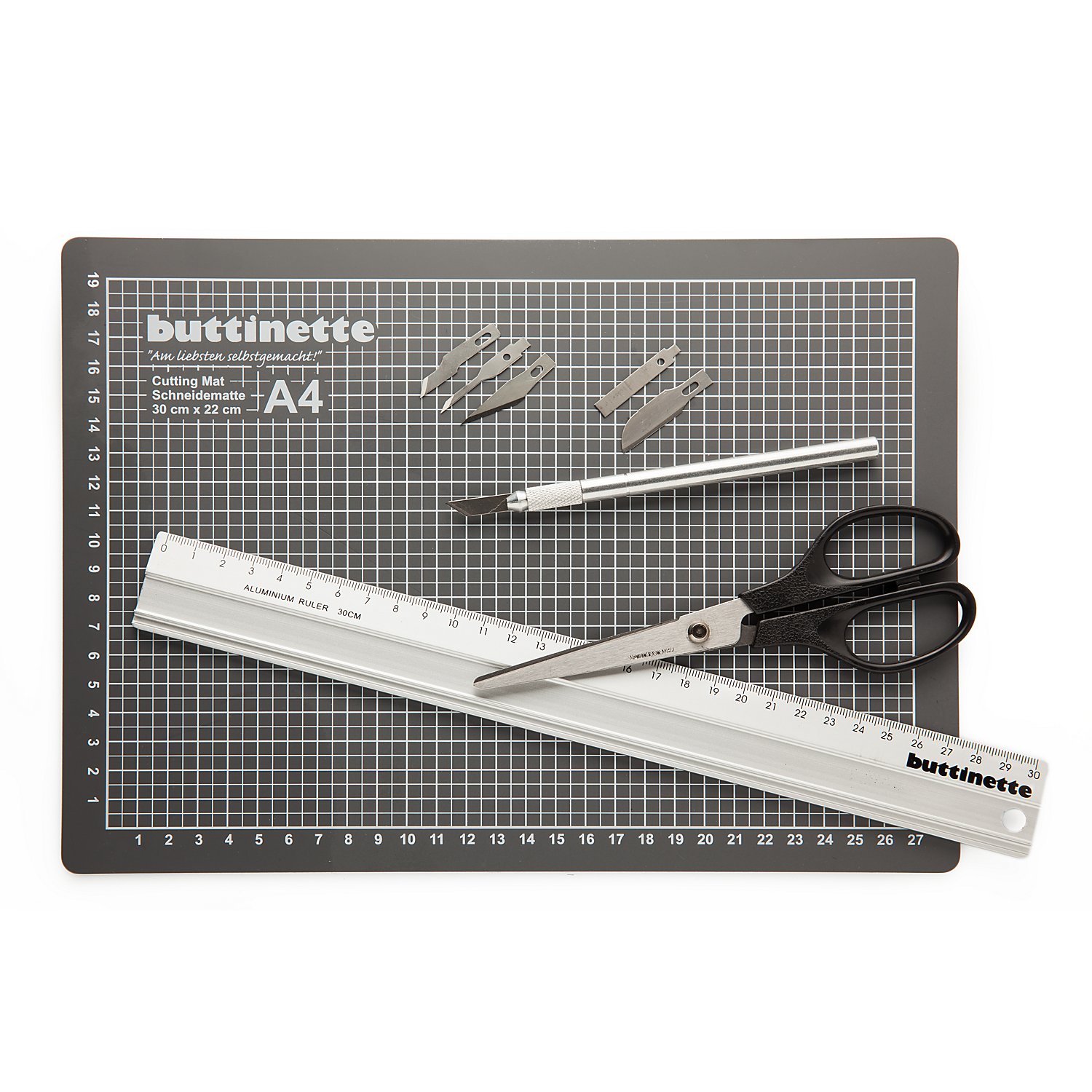 buttinette Schneide-Set mit Schneidematte, 30 x 22 cm