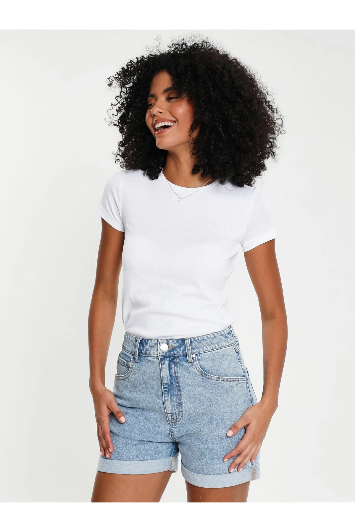 Threadbare  Shorts - Beige - Mittlerer Bund