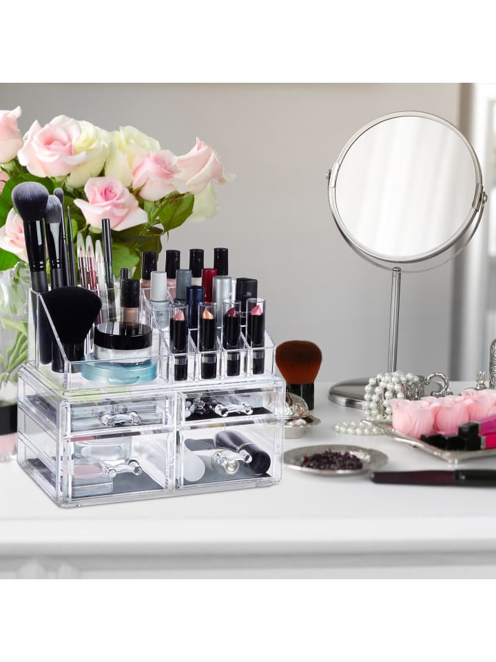relaxdays Make Up Organizer in Transparent günstig kaufen onesize