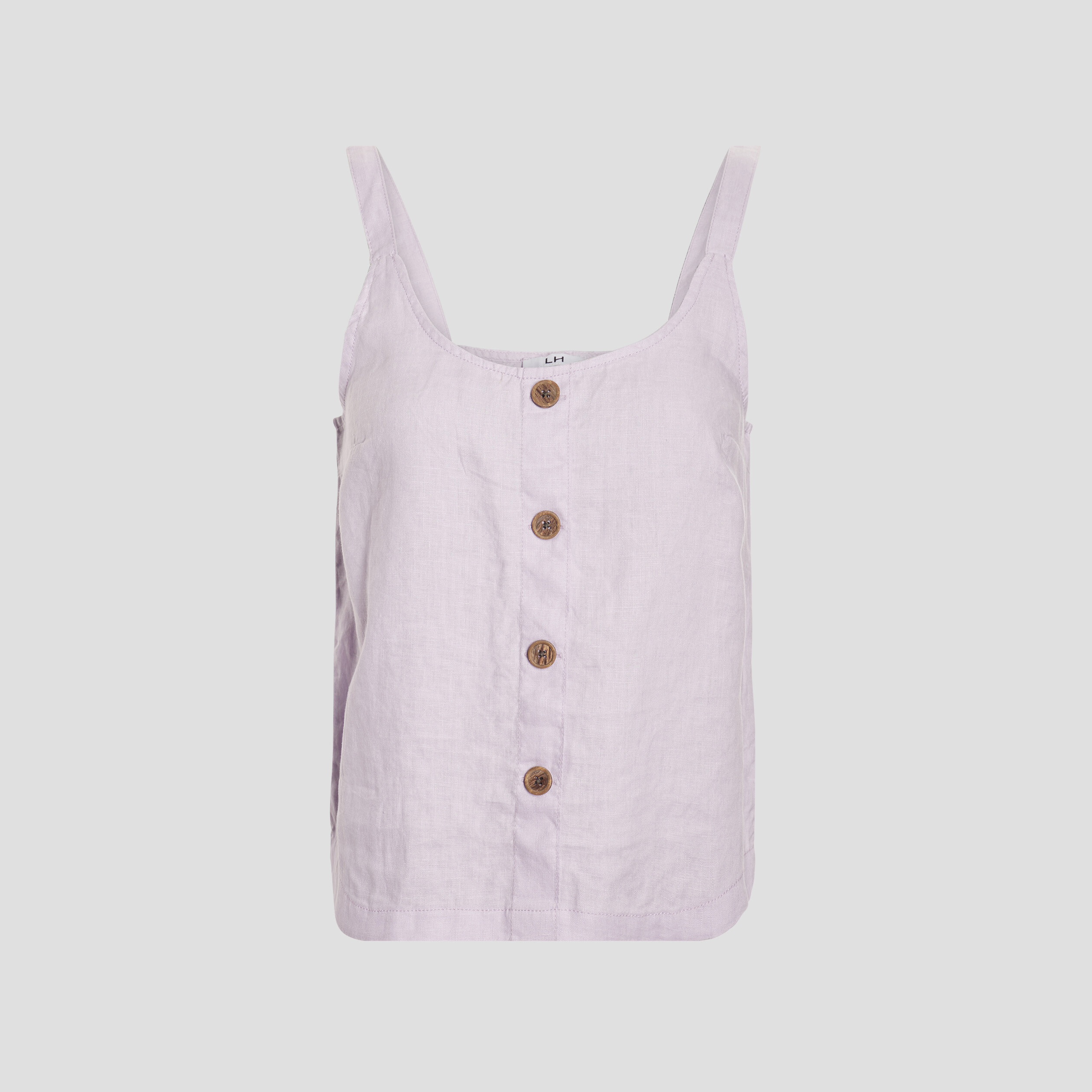 Blouse en lin bretelles larges parme femme | La Halle