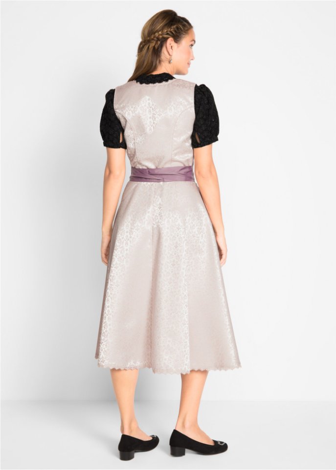 Dirndl mit Schürze in Midilänge (2-tlg. Set)