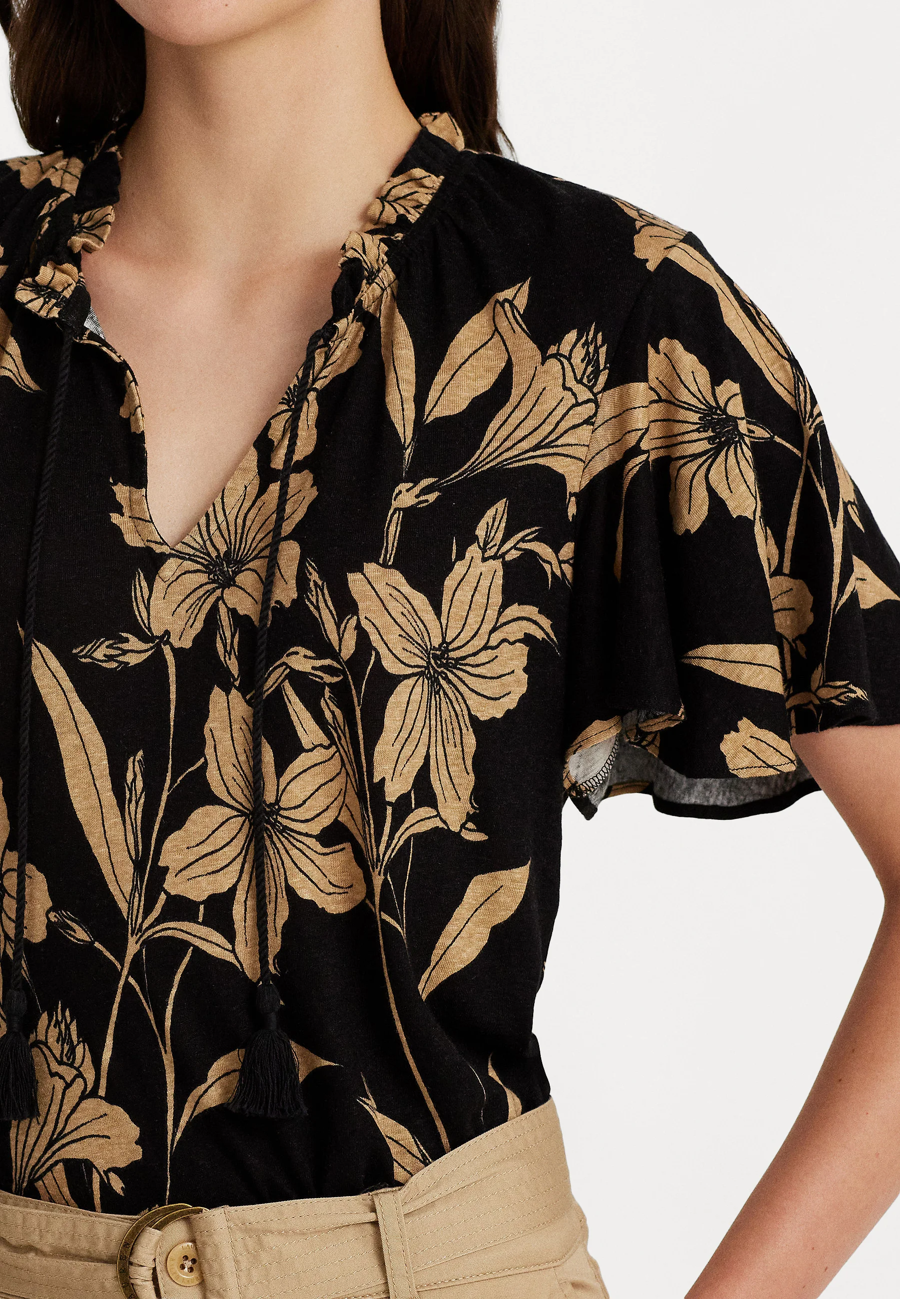 Lauren Ralph Lauren YOHANNIS MANGA CORTA - Blusa