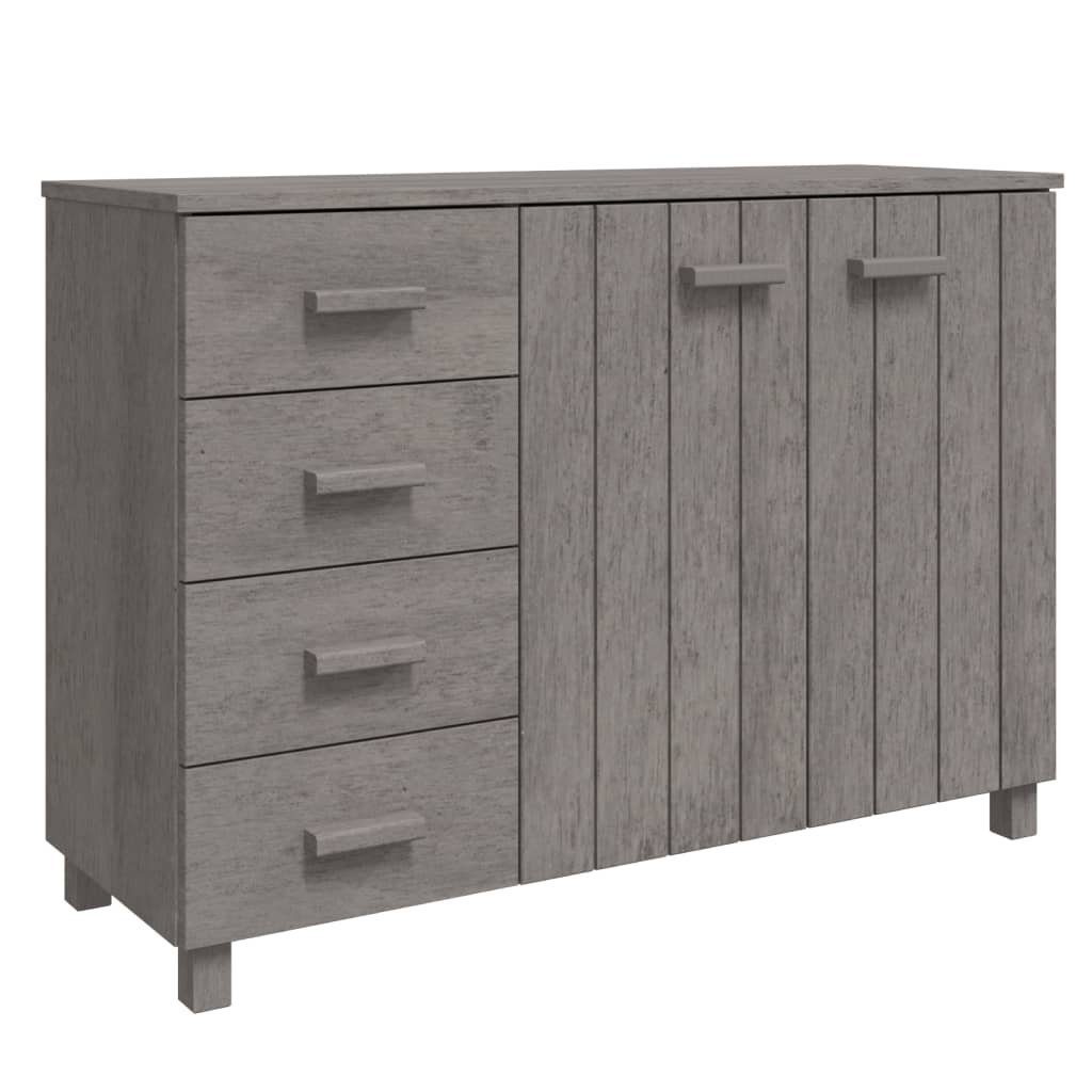 vidaXL Sideboard Sideboard HAMAR Hellgrau 113x40x80 cm Massivholz Kiefer (1 St)
