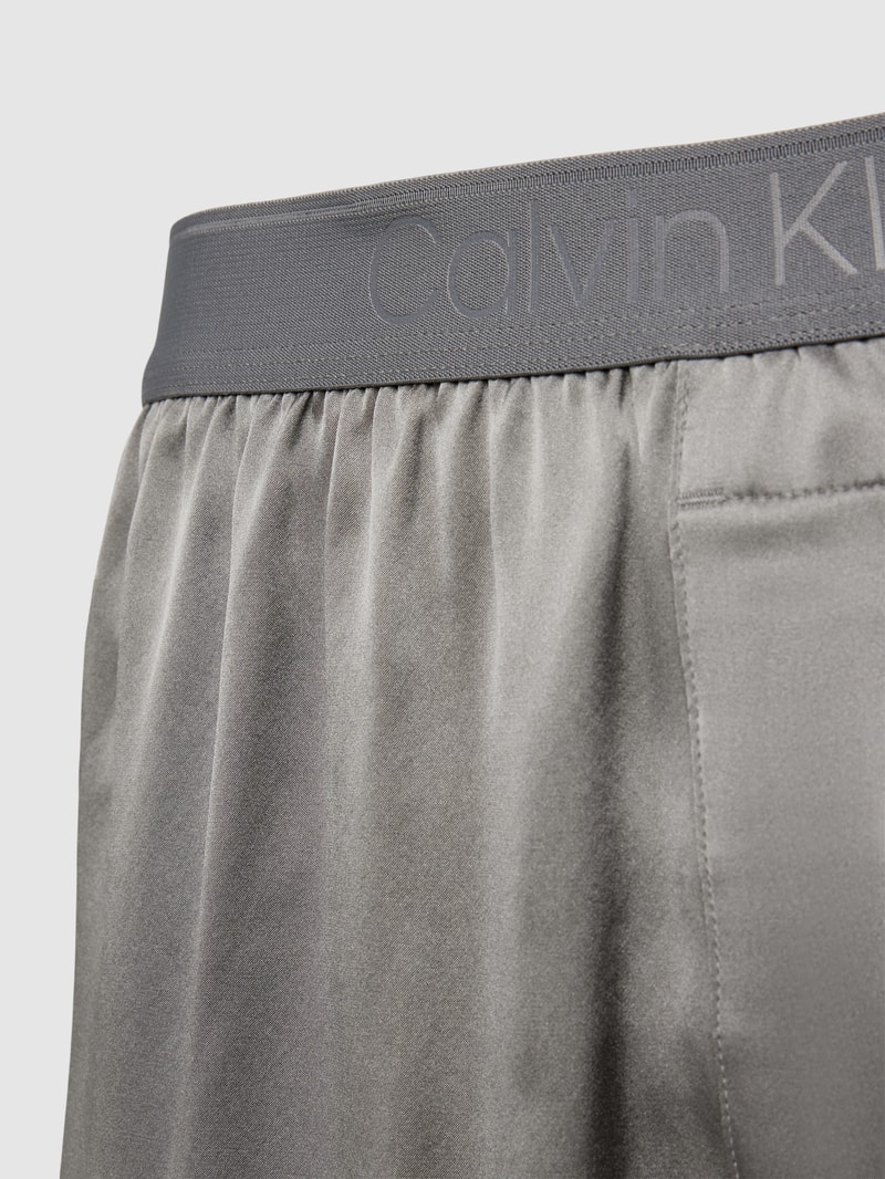 Boxershorts aus Seide mit elastischem Bund in dunkelgrau