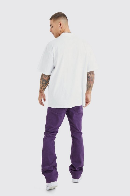 Slim-Fit Schlaghose mit Applikation