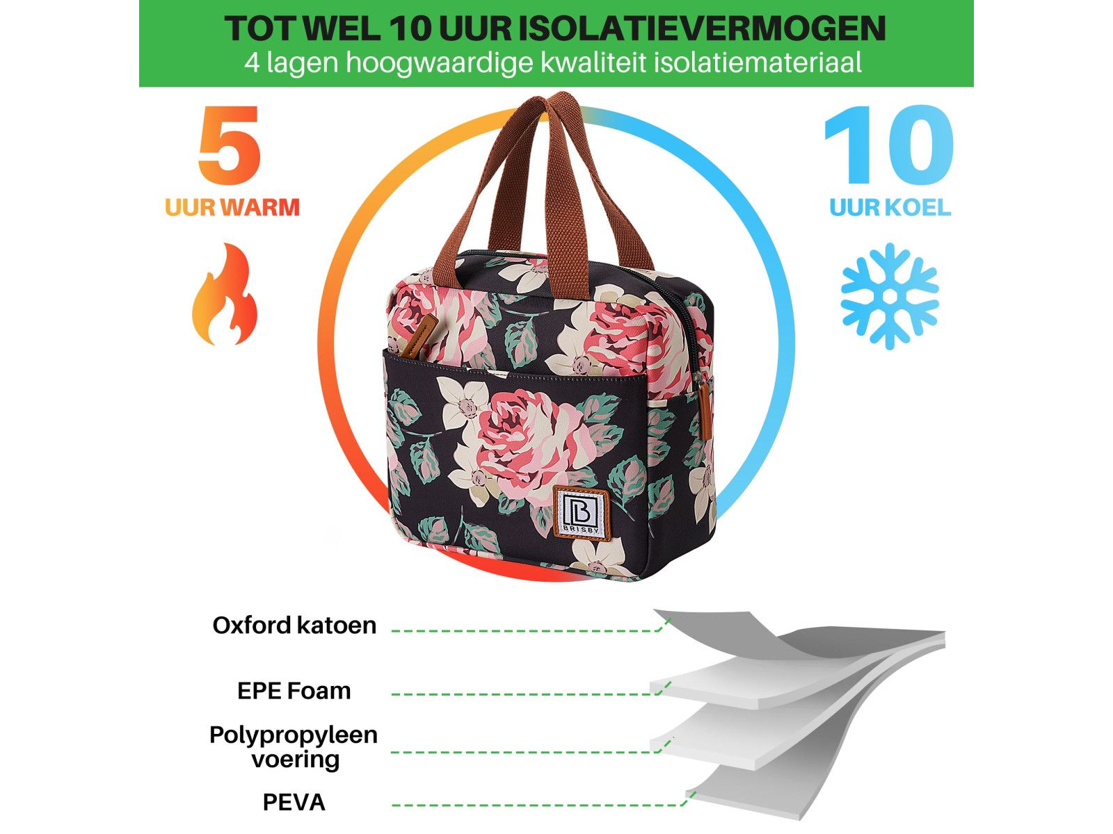 Brisby Blumen 4 Liter Kühltasche