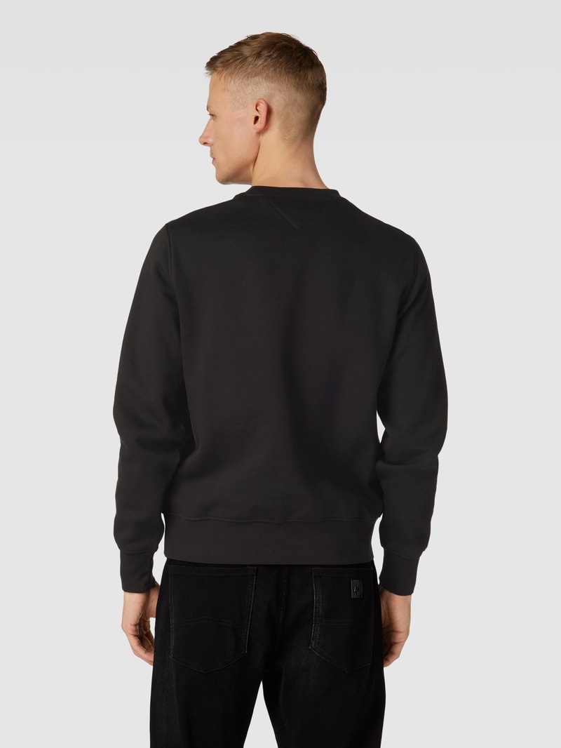 Sweatshirt mit Label-Stitching c in schwarz