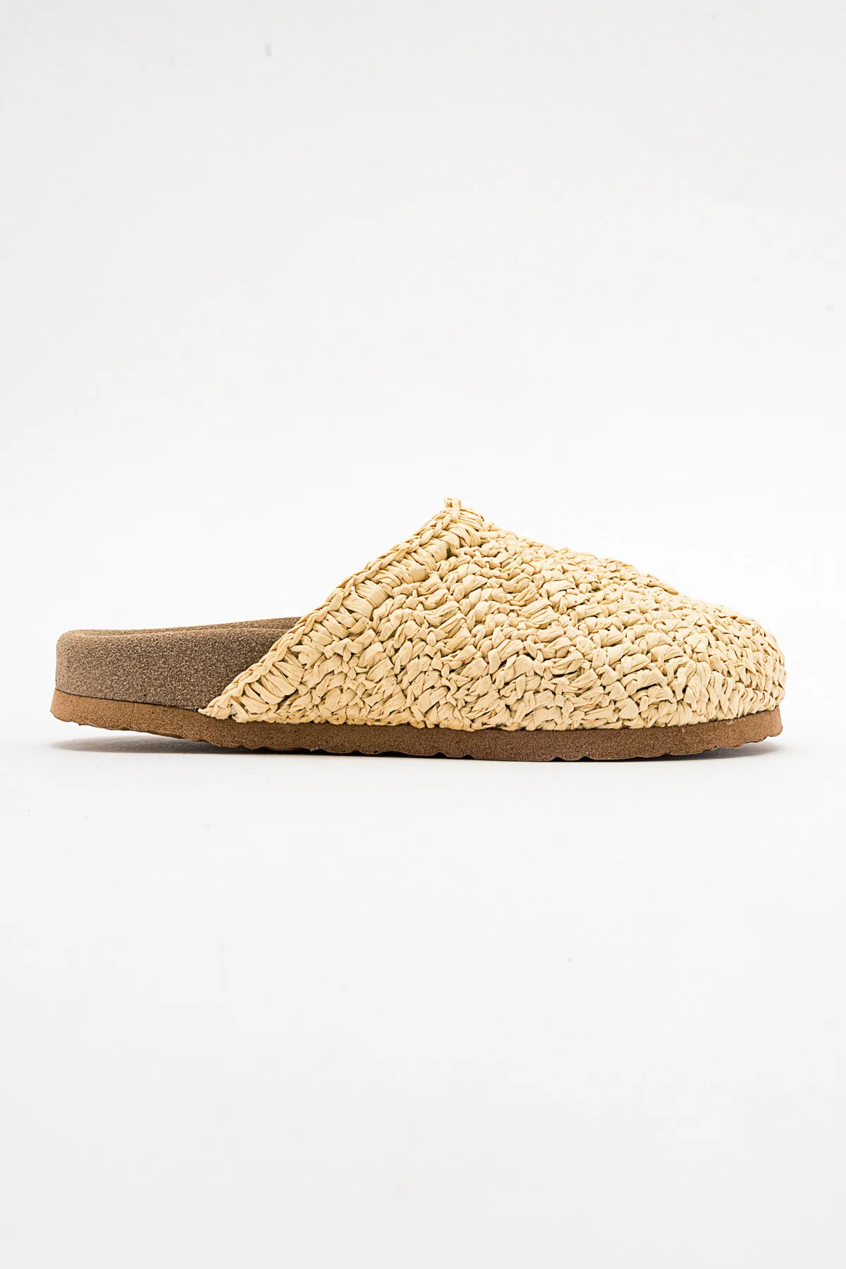 LuviShoes  LOOP Beige gestrickte Damenhausschuhe