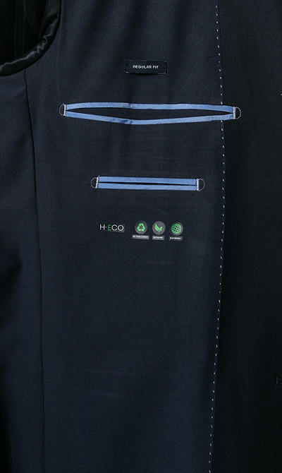 HECHTER PARIS, Anzug mit Weste, Shape Fit, Schurwoll-Stretch, schwarz