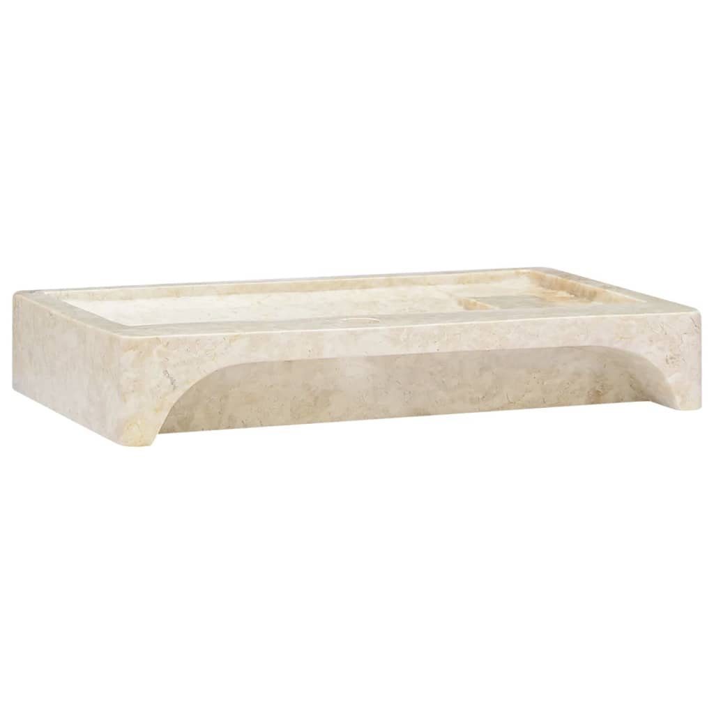 vidaXL Waschbecken Waschbecken Creme 58x39x10 cm Marmor