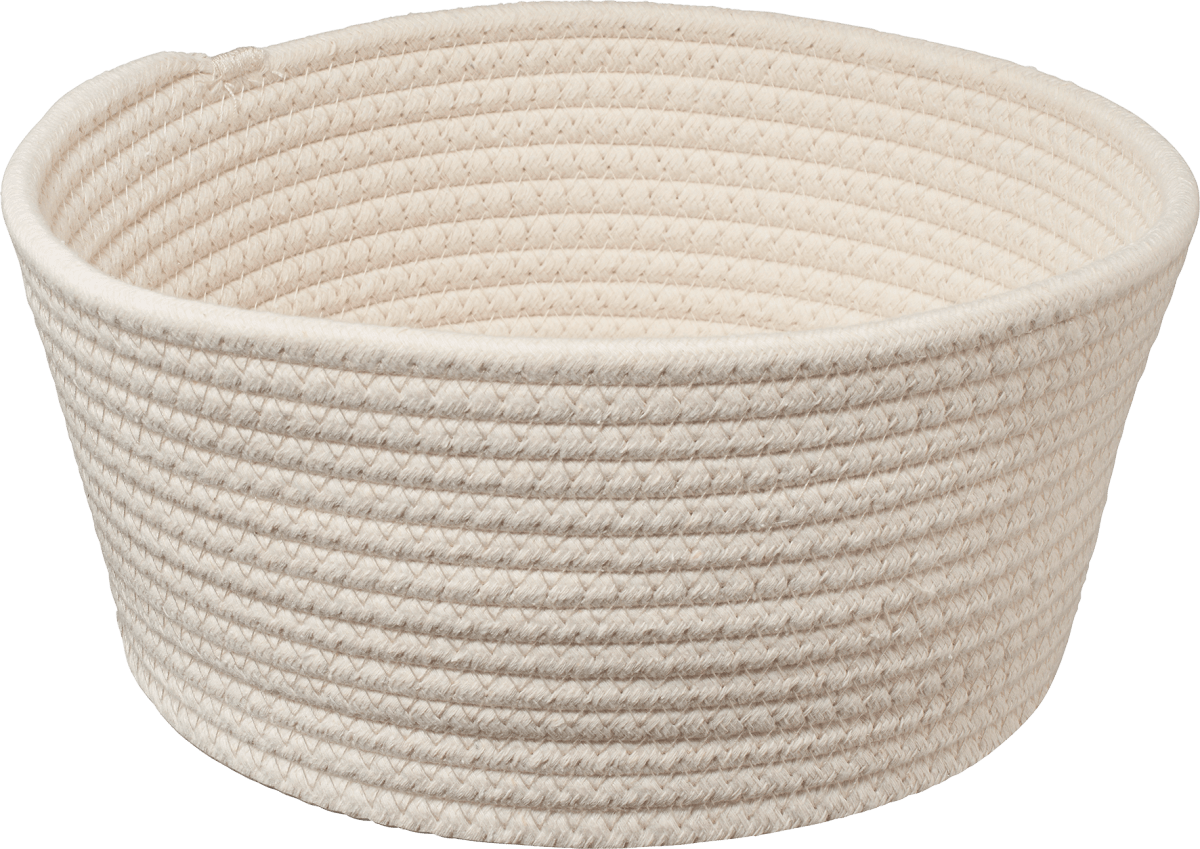 Korb aus Baumwolle offwhite, (25,5x13,5cm), 1 St