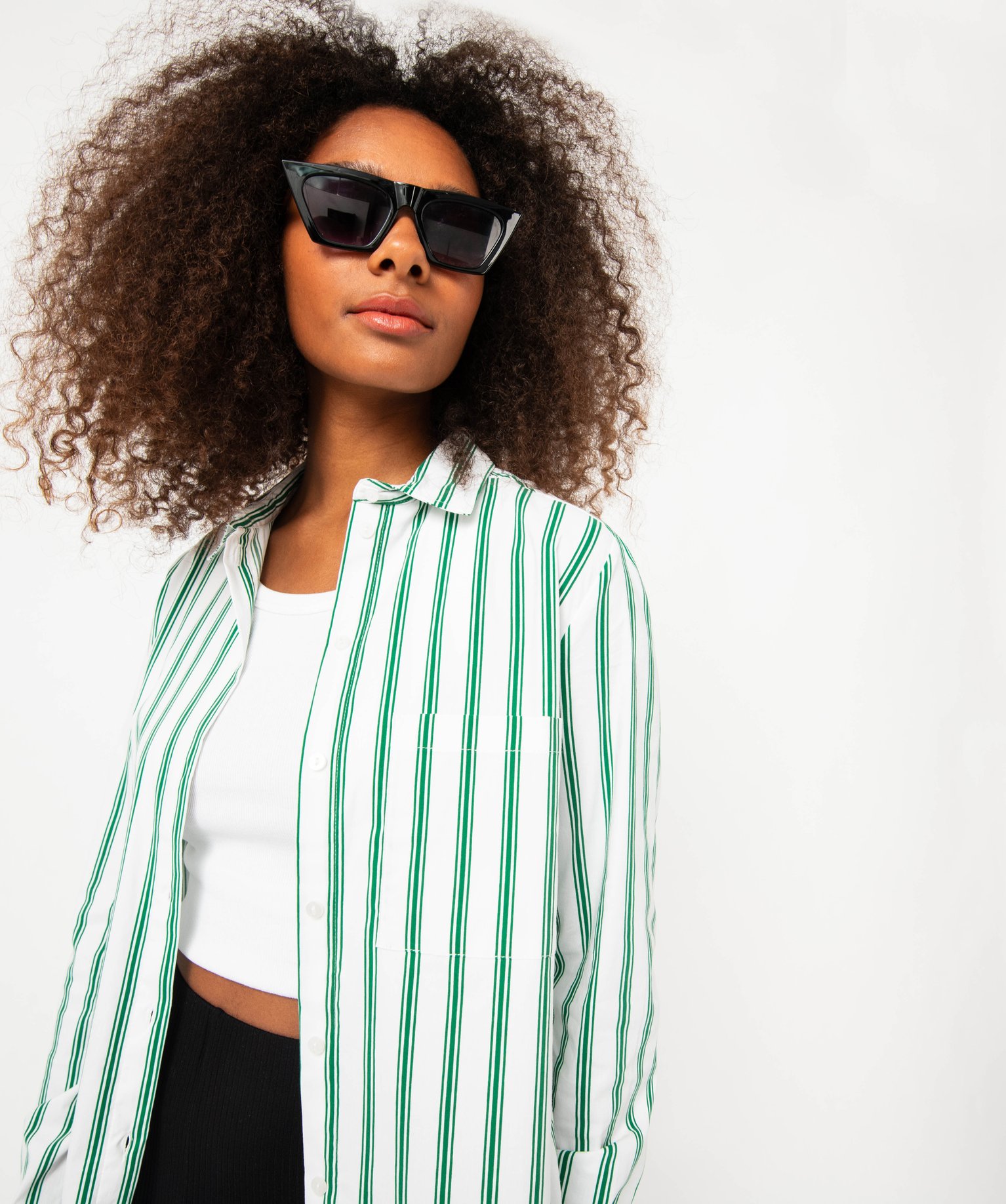 Chemise rayée ample et courte femme raye | GEMO